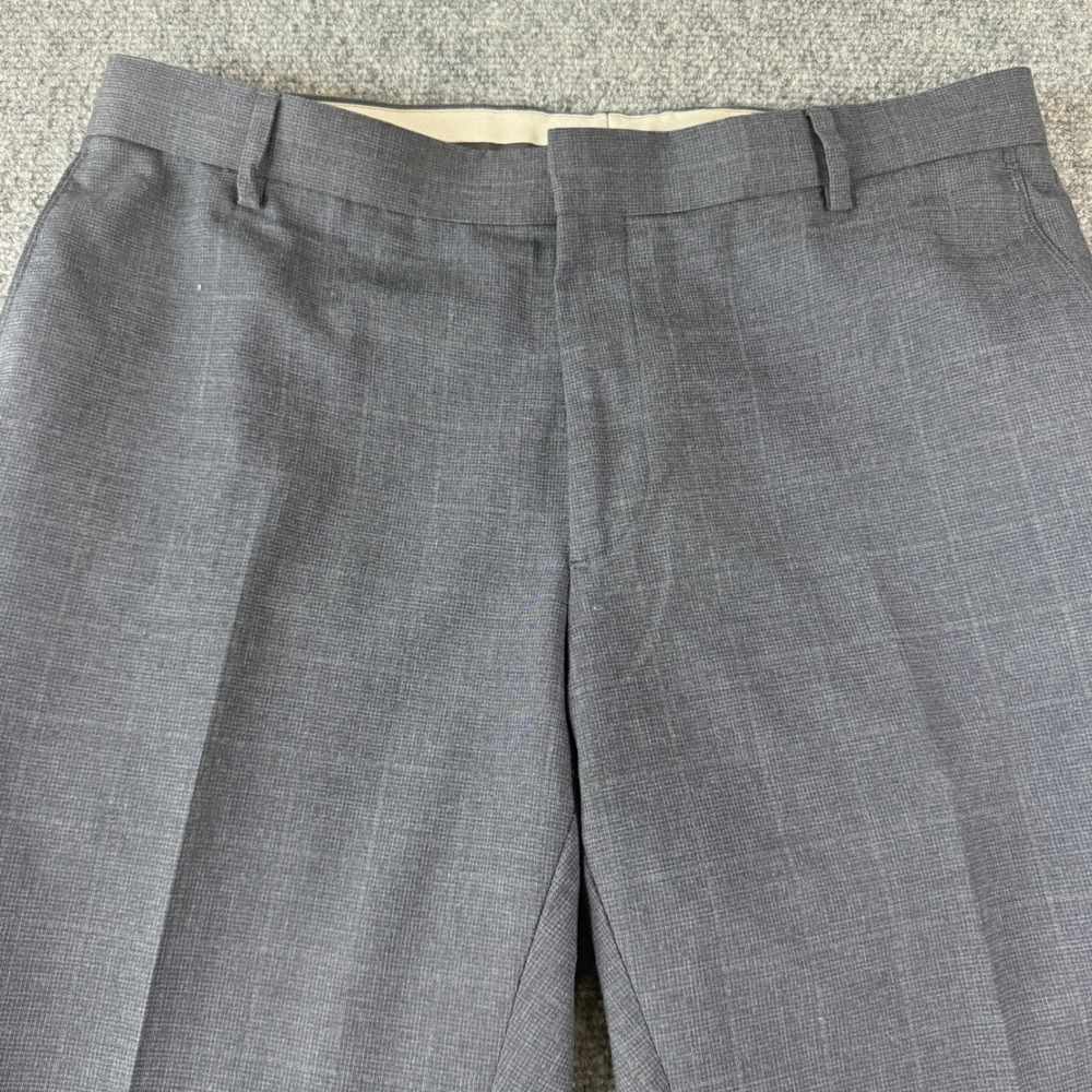 Banana Republic Dress Pants Tailored Slim Fit Gray Glen Plaid 32x30 Business